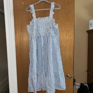 Draper James Striped Mock MIDI Dress